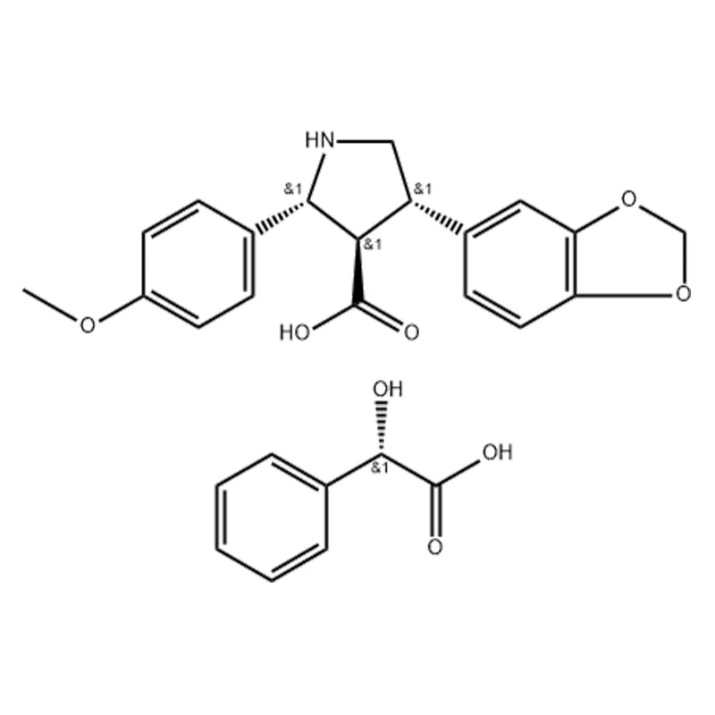 3-피롤리딘카르복실산, 4-(1,3-벤조디옥솔-5-일)-2-(4-메톡시페닐)-, (2R,3R,4S)-, (αS)-α-히드록시벤젠아세테이트