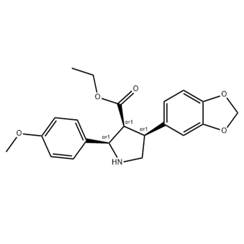 3-피롤리딘카르복실산, 4-(1,3-벤조디옥솔-5-일)-2-(4-메톡시페닐)-, 에틸 에스테르, (2α,3α,4α)-